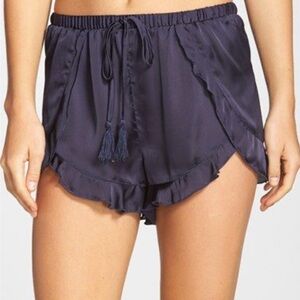 intimately free people satin petal purple/grey shorts